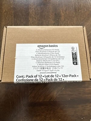 Amazon Basics C Performance Alkaline Batteries 12ct New Unopened - Image 1 of 2