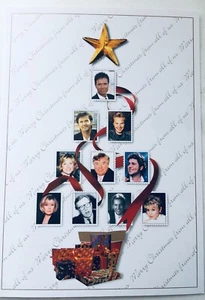 Vintage Roy Castle 10 Celebrity Print Signed Christmas Card (Cliff Richard)Rare - Foto 1 di 3