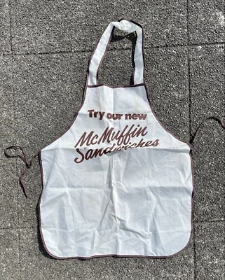 McDonalds Vintage Apron - Try Our New McMuffin Sandwiches Rare - Image 1 of 4