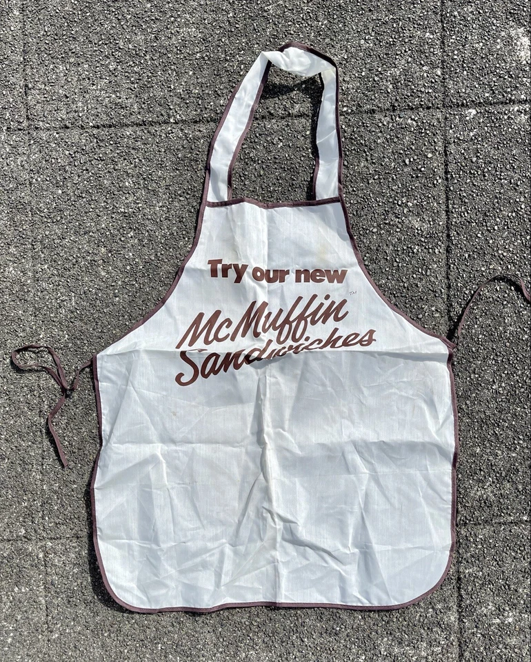 McDonalds Vintage Apron - Try Our New McMuffin Sandwiches Rare - Image 1 of 4