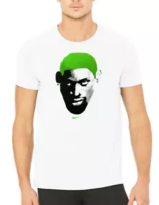 Camiseta Dennis Rodman Cabeza de Cabello Verde Toros Blanca Talla XL - Imagen 1 de 6