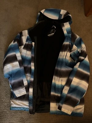 Ripzone Core 5000 mm Blue/Black/White Winter Snowboarding Snow Ski Jacket Size M - Image 1 of 3