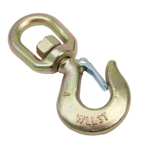 Swivel Eye Hook 3 Ton Hoist Lifting Rigging G70 w Latch 5/8" Alloy Steel Crane - Picture 1 of 15