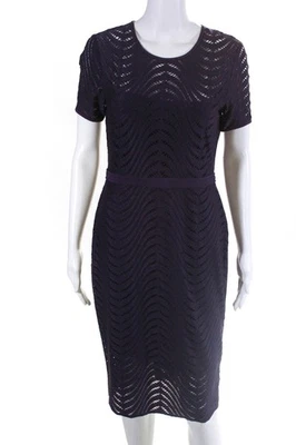 Cynthia Steffe Womens Short Sleeve Swirl Sheath Dress Purple Size Small 10475391 - Image 1 of 4