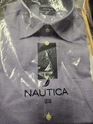 Mens Nautica LS Lavender Dress Shirt 15 1/2 32/33. NWT.  T100 - Image 1 of 2