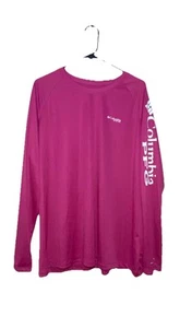 Camiseta Columbia Mujer Rosa Fucsia PFG Marea PLUS Talla 1X Senderismo Aire Libre - Imagen 1 de 7