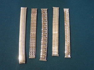 Vintage Stainless Steel Watch Band Lot #1 16mm 17mm 19mm Stretch Wristwatch Band - Picture 1 of 6