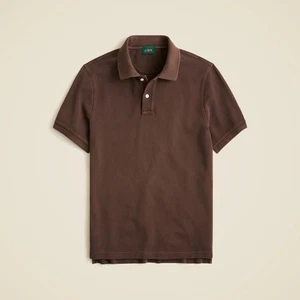 J.Crew Washed piqué polo shirt Mens Medium Brown - Picture 1 of 8