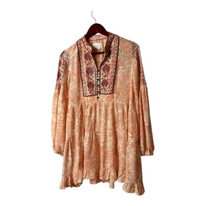 Anthropologie Claudia besticktes Babydoll Tunika Boho Top Gr. S - Bild 1 von 11