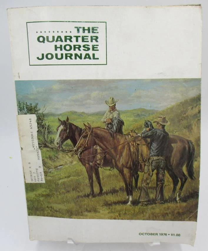 Vtg The Quarter Horse Journal Magazine October 1976 AQHA Training Horses Foto 1 de 1