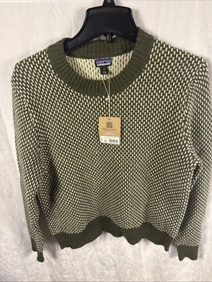 Suéter para mujer Patagonia mezcla de lana reciclada cuello redondo talla M - verde aguja de pino Foto 1 de 4