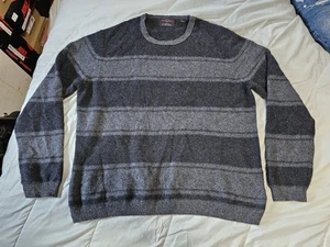 Suéter Negro Marrón 1826 Para Hombre XXL Gris 100% Cachemira Tejido Cuello Redondo Pullover - Imagen 1 de 3