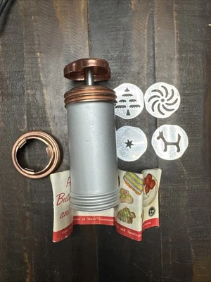 Vintage Mirro Aluminum Copper Cookie Pastry Press W/ 4 Disks - Image 1 of 4