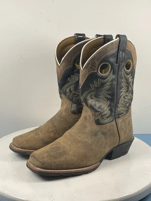 dan post rascal kids youth size 5D shoes brown leather western cowboy boots Nice - Image 1 of 4