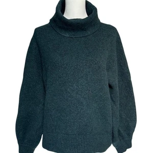 The Group Babaton Warm Cozy Turtleneck Wool Alpaca Sweater Women L Dk Teal Green - Picture 1 of 11