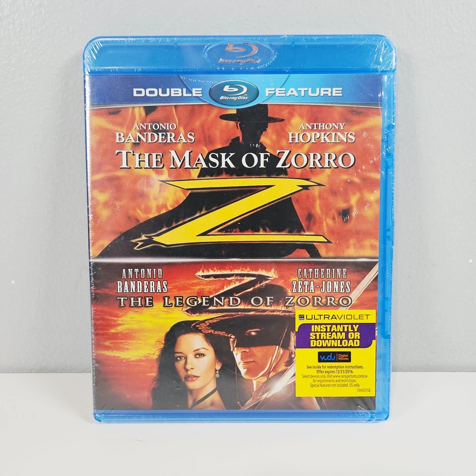The Mask of Zorro / The Legend of Zorro Double Feature Blu-ray (2013, Sony) New - Image 1 of 3
