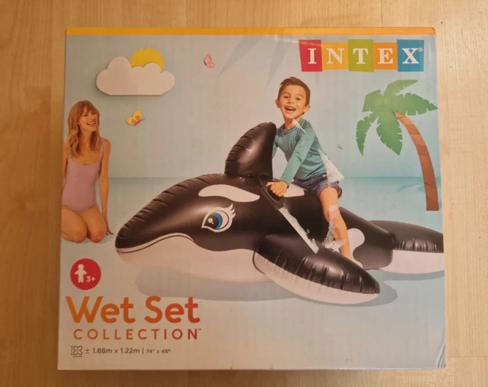 Aufblasbares Schwimmtier Intex schwarzeWal, Orca Luftmatratze - Bild 1 von 1