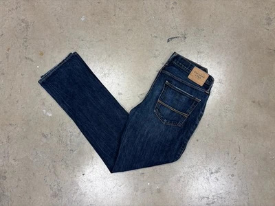 Abercrombie & Fitch Jeans Mens 33x32 Blue Cotton Denim Slim Straight Button Fly - Image 1 of 4