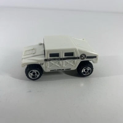 Hot Wheels Police Hummer Anti-Drug Unit 1991 White Made In Malaysia - Image 1 of 4