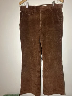 Pantalones Levi’s Vintage Para Hombre Panatela Marrón Pana Pierna Acampanada Años 70 34x30 Foto 1 de 4