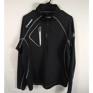 Sunice Large Mens Golf Pullover Black 1/4 Zip Stretch Long Sleeve Activewear Top - Picture 1 of 5