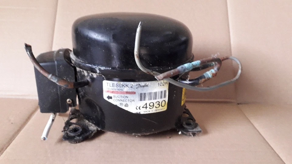 Removed from Fridge TLES9KK.2 Danfoss Compressor NLX10KK R600a  - Image 1 of 1