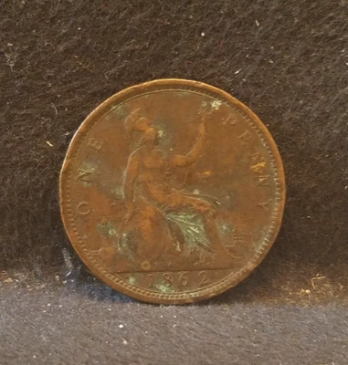 Moeda de 1862 Grã-Bretanha, Victoria, KM-749 (GB2) - Imagem 1 de 4