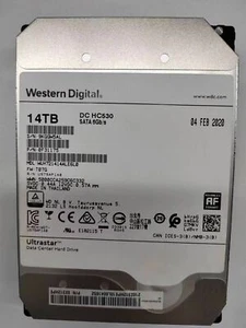WUH721414ALE6L0 Ultrastar DC HC530 14TB SATA 3.5in 6Gb/s HDD Server work - Picture 1 of 6