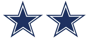 ✭ 2er Set ✭ Dallas Cowboys Star Vinyl Auto LKW Aufkleber Fensteraufkleber blau - Bild 1 von 5