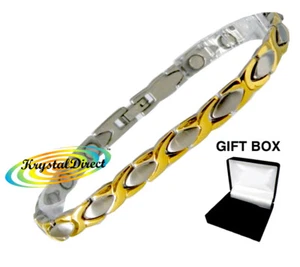 Magrelief BR5025 Stainless Steel Bracelet with Gold and Silver Ovals - Picture 1 of 1