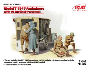 ICM Models 1/35 ICM Model T 1917 Ambulance with US Medical Personnel - Picture 1 of 1