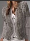 haute hippie- Grey Merino Wool & Rabbit Fur Cardigan. Size L