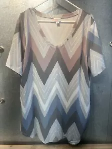 LuLaroe kurzärmelig hoch niedrig Größe XL mehrfarbig - Bild 1 von 18