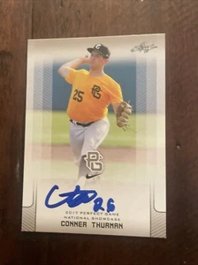 CONNER THURMAN 2017 LEAF PERFECT GAME IP AUTO ROOKIE CARD! SIGNED AUTOGRAPH - Picture 1 of 9