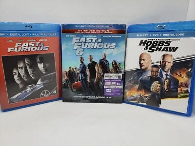Fast & Furious Blu-ray Lot: Triple Driving Features! Very Good Condition! - Image 1 of 3