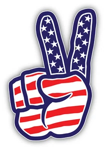 Victory Hand USA Flag Vinyl Sticker Decal - Picture 1 of 1