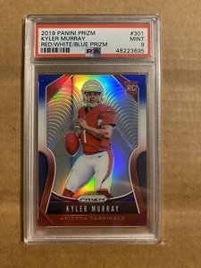 2019 PANINI PRIZM RED WHITE BLUE #301 KYLER MURRAY RC PRIZM CARDINALS PSA 9