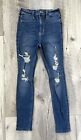 Hollister Abercrombie Destroyed Ripped Ultra High Rise Jean Legging 3s W26 L26
