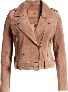 BLANKNYC/Free People Genuine Leather Moto/Biker Jacket Brown Size XS - Picture 1 of 19
