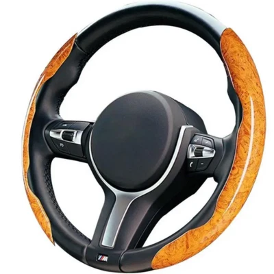 O/D Type Steering Wheel Cover Booster Anti-skid Leather Car Interior Accessories - Image 1 of 4