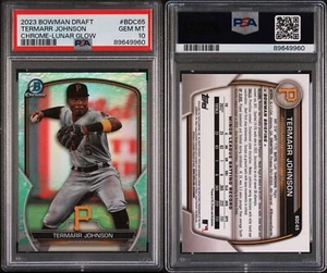 2023 Bowman Entwurf #BDC65 Termarr Johnson Chrom Mondleuchten PSA 10 Piraten - Bild 1 von 2