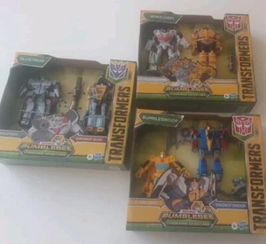 Lot Of 3 Transformers Bumblebee Cyberverse Adventures Dinobots Unite Action Toys - Picture 1 of 10