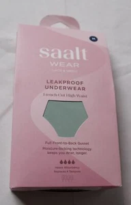 Saalt Women's Leakproof French cut High Waist Period Panty ZG3 Sage Medium NWT - Picture 1 of 4