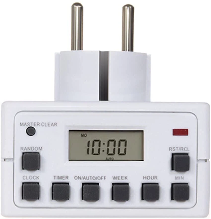 Maclean MCE30G Digitale Zeitschaltuhr Steckdose - Weiß