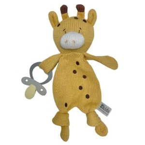 Knitted Giraffe Baby Comforter Soft Toy with Dummy Holder 12"/30cm ES Kids - Picture 1 of 3