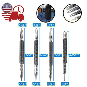 4Pcs Spring Loaded Nail Set Tool, Hammerless Center Punch for Trim Carpentry - Picture 1 of 23