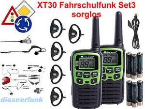 Fahrschulfunk Midland XT30 Set3 sorglos Paket PKW-Motorrad & Motorrad 5xOhrhörer - Bild 1 von 1