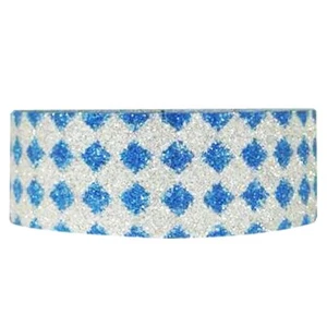Wrapables Shimmer Washi Masking Tape, Blue Diamonds, 15mm x 5 meters Length - Picture 1 of 1