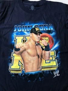WWE WRESTLING JOHN CENA T-SHIRT BOYS LARGE NEW DARK BLUE RARE - Picture 1 of 1