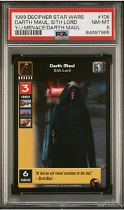 Star Wars Young Jedi Menace of Darth Maul 1999 #106 Darth Maul Sith Lord ~ PSA 8 - Imagen 1 de 2